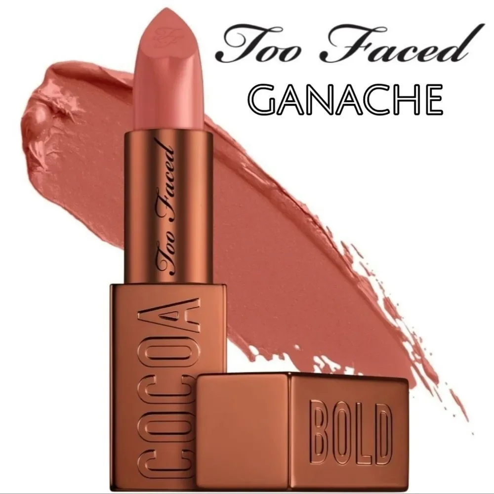 Too Faced Ganache Cocoa Bold Lipstick- Rosy Terracotta Nude